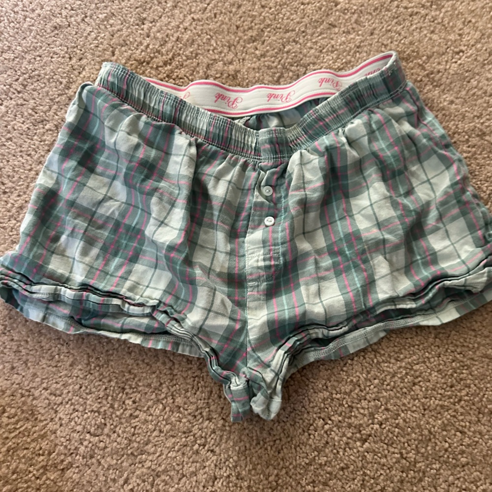 PINK Victoria's Secret Plaid Lounge Shorts